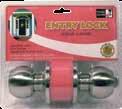 Residential Door Locksets TUBULAR BALL LOCKSETS Entry Locksets 100100 100101 100102 100103 SIZE