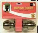 ¹Î We offer keyed alike entry locks in 4 types of key ways Latch is universal 2-3/8" to 2-3/4" to fit