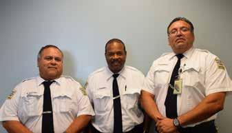 Left to right: Ray Martinez, 31 years of service; Anthony Cockrell, 1 Year of Service; David Rodriguez, 25 Years of Service.
