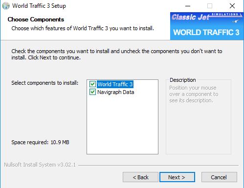 1.3 Installing World Traffic 3 Run the installer executable.