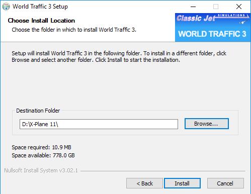 If you are updating from World Traffic 2, don't bother installing the Navigraph data as it was already