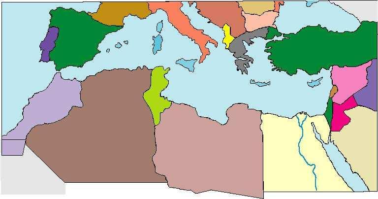 North Africa Interconnection يا Spain اLibya Moroccoا unisia Mediterranean Sea Algeria