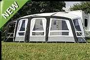 It is made using Kampa's Weathershield 4 Season material and has roll back blinds on all windows as well as a storm tie down kit.