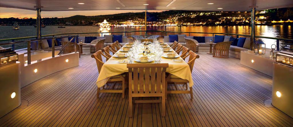 aft upper deck The CÔte D Azur, Costa Smeralda or the Caribbean wherever the backdrop, the star role is played