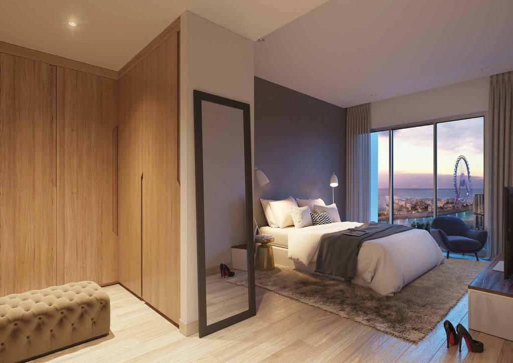 The BEDROOMS The efficiently designed bedrooms feature intelligent