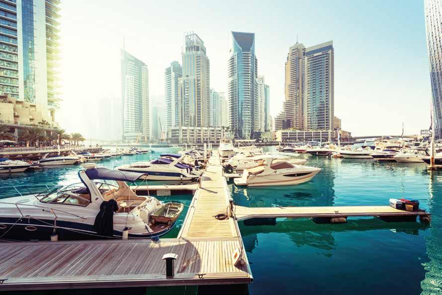 The area includes a rich selection of restaurants with diverse cuisines of the world located along the Marina Walk.