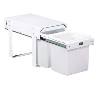 10.515 Compact 1 x 15 Litre Top Mount - Drawer Pull WH ea Hideaway Compact 1 x 20L Bin Bin Size: 260mm W x 450mm H x 360mm D 13.10.220 Compact 1 x 20 Litre Top Mount - Handle Pull WH ea 13.10.520 Compact 1 x 20 Litre Top Mount - Drawer Pull WH ea Hideaway Compact 2 x 15L Bin Bin Size: 300mm W x 310mm H x 510mm D 13.