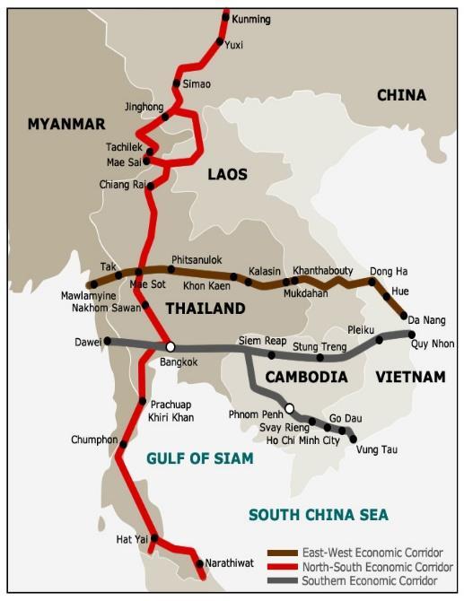 AGENDA Greater Mekong Sub region Economic Corridor Thailand Transportation Infrastructure