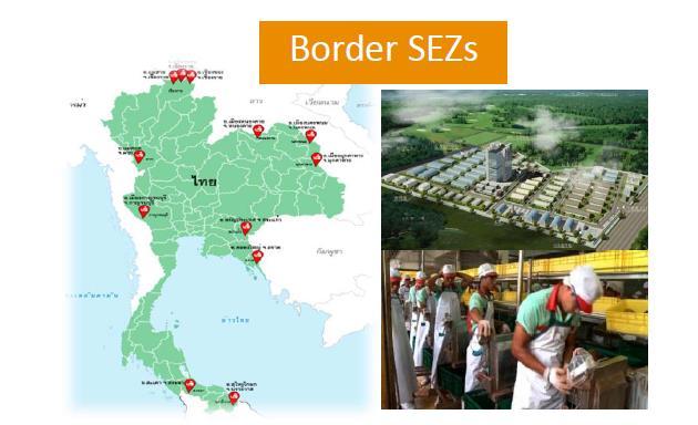 Special Economic Zone Development in Thailand Have potential for trade investment, produce connecting with neighboring-utilize AEC SEZ development
