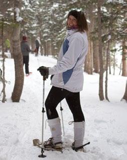 In the winter, our expert Hikemasters will guide you and your family on snowshoe excursions into the Rockies.