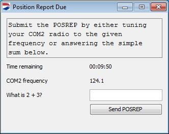 will get a bubble reminder in your system tray and you will be presented with the PosRep window (as shown in Figure 23