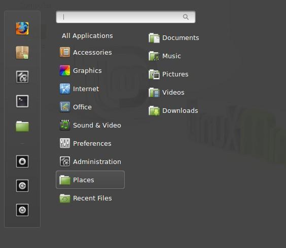 Linux Mint dolazi sa karakteričnim glavnim menijem za aplikacije.