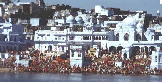 ghats of the sacred lake.