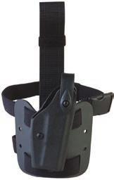 Holster is fully adjustable for width at triggerguard, height of draw and left- or right-hand carry. Includes two belt mounts: Competition/Duty is adjustable for cant and angle, fits belts 1½" (3.