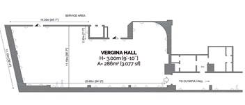 lower ground floor olympia plenary room H=5.00m [16-5 ] A= 630m 2 [6.775 sf] Total Room Capacity in Theater Style: 1.000 delegates olympia foyer H=54.