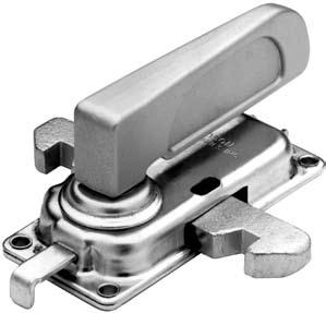 SLIDING DOOR interior LATCHES Choice of major fleets. Accept all 3/8" (9.5mm) square-shank handles. Feature manual inside slide lock. Proven tongue action for secure closure.