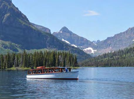 RIDE ON A HISTORIC BOAT AT TWO MEDICINE Explore this stunning but off-the-beaten path area on the eastern side of Glacier by boat.