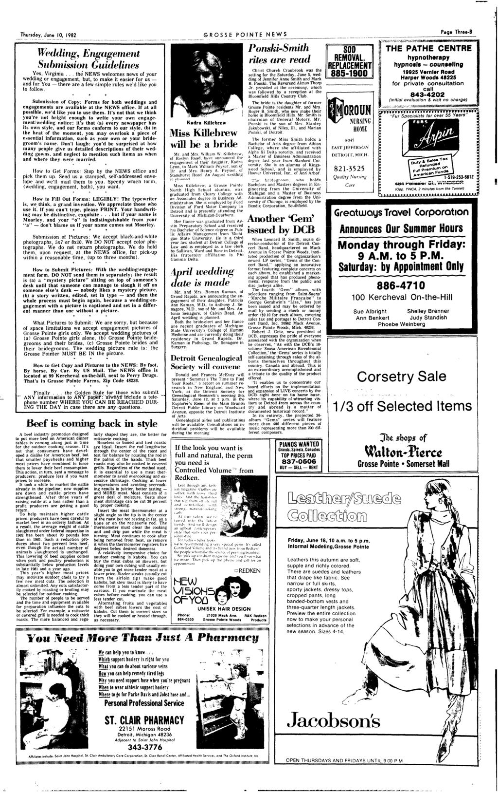 Thursday June 10 1982 GROSSE PONTE NEWS -------- -- --- --------------- ---- -_------ ---------_ -- --- - Wtdding!