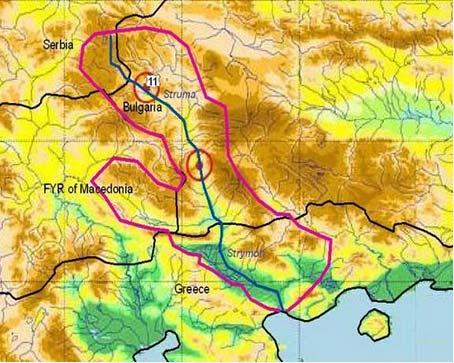 Strumica river basin MACEDONIA The Strumica river basin area is part of a larger transboundary