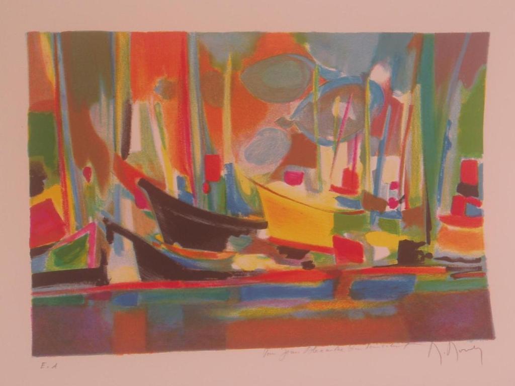 Boats, EA Boats has dedication Pour Jean Alexandre, Bien Amicalement Source/Certificate of Authenticity Galerie Hus