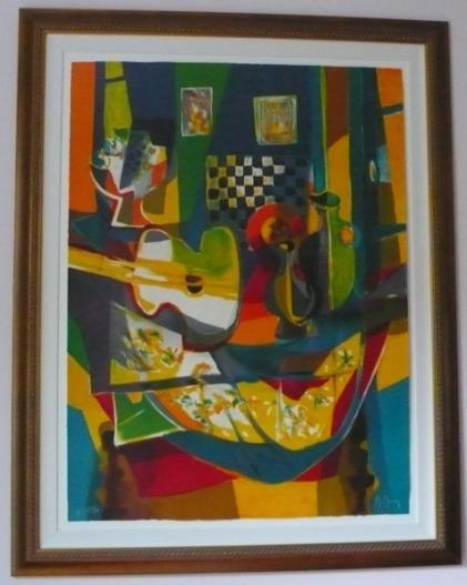 framed size is 44 ½ x 56 (Reference page 83 of Opera Gallery catalog) EA 31/50 (framed) had minor