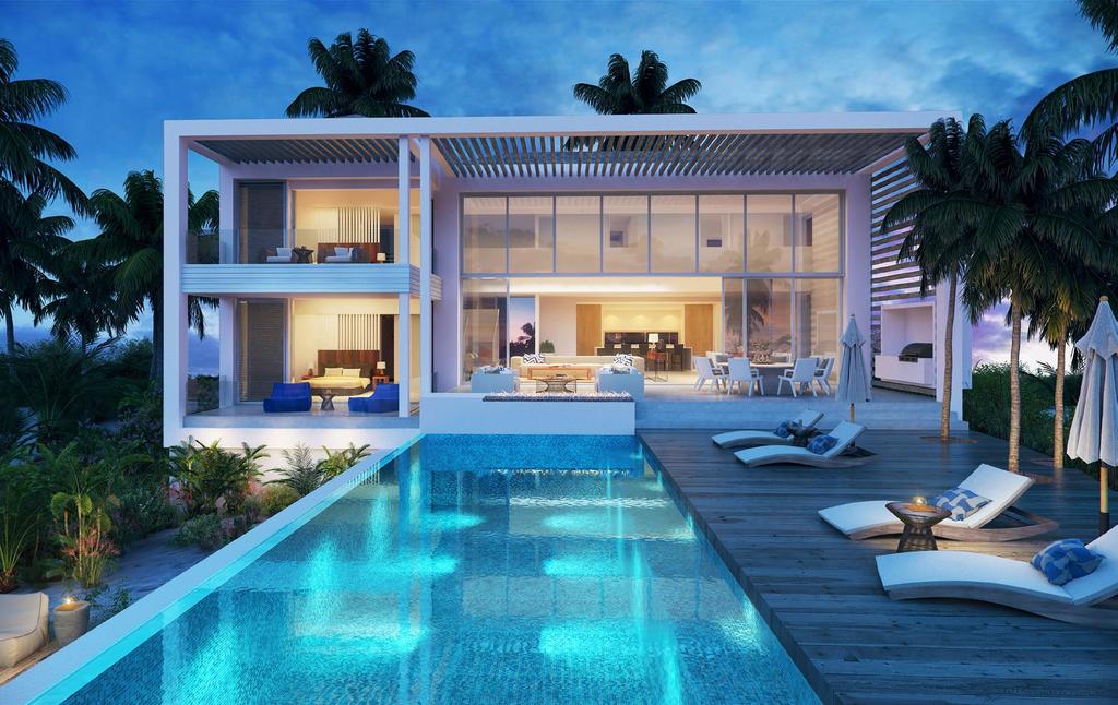 and lounging areas, and feature a signature infinity-edge pool, pergola and sun decks,