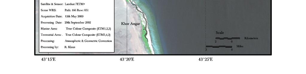Figure 2: True colour composite of Landsat 7ETM satellite