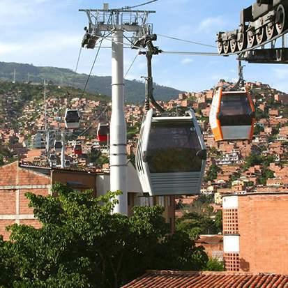 Spend a few days in Medellín and take the gondola over Santo Domingo for an unobstructed view of the city and its surrounding greenery.