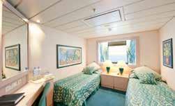 In limited numbers * Size of cabin (floor space) 21 m 2 Are all decks/public areas accessible?