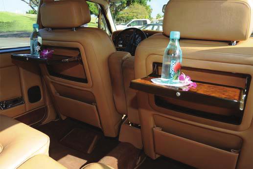 walnut burled wood tray tables Tinted windows Dimensions: 17 8 long, 4 10 wide, 6 2 high 245 horsepower,