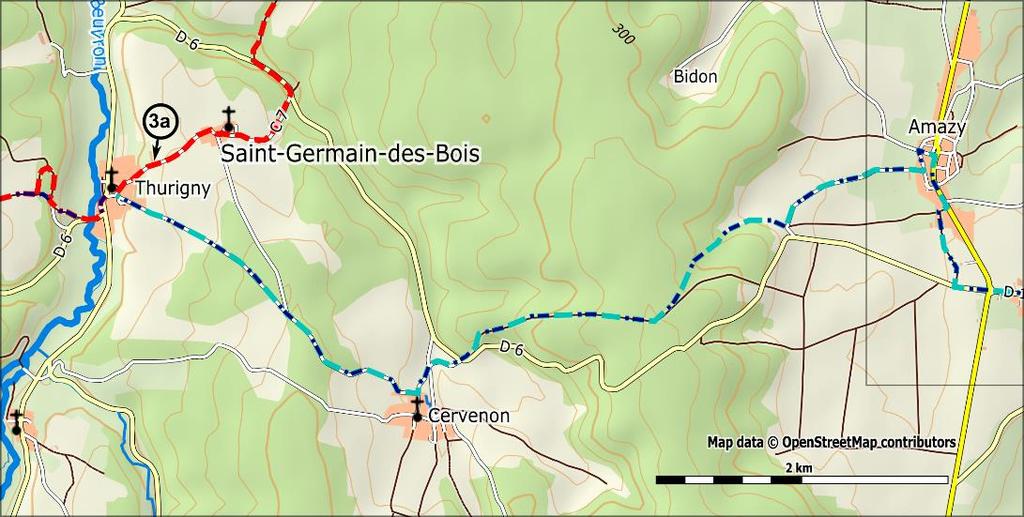 Germain-des-Bois: go right and on D23