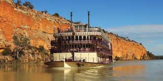 entertainment 24 hour self service tea and coffee bar Big river gorges and sandstone cliffs Cruise fares do not include drinks, optional tours and services Places Visited Mannum Murray Bridge Salt