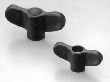 5 KNOBS Wing Nut Elesa Orginal Design Material: Glass Fibre Reinforced Technopolymer Finish: Gray/Black Matte Insert: Brass With