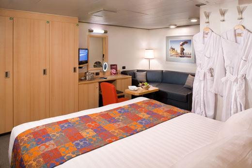 INTERIOR STATEROOM 141-284 Sq. feet 2 lower beds convertible to queensize, bathroom with shower Balcony Stateroom 213 379 Sq.