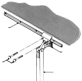 6 TOP BRACKET INSTALLATION NOTE: BEFORE INSTALLING TOP BRACKET MAKE SURE YOUR AWNING IS EXACTLY WHERE YOU WANT IT ON THE UNIT.