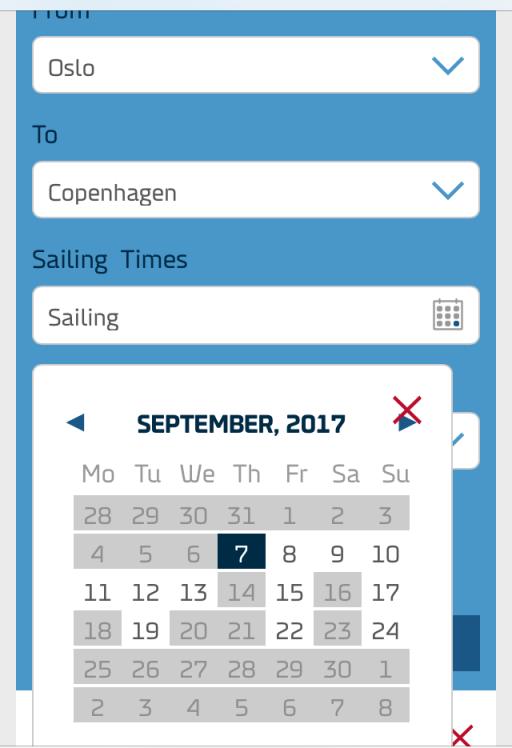 DFDS: Mobile experience While the mobile user experience is generally very good accessing the booking tool