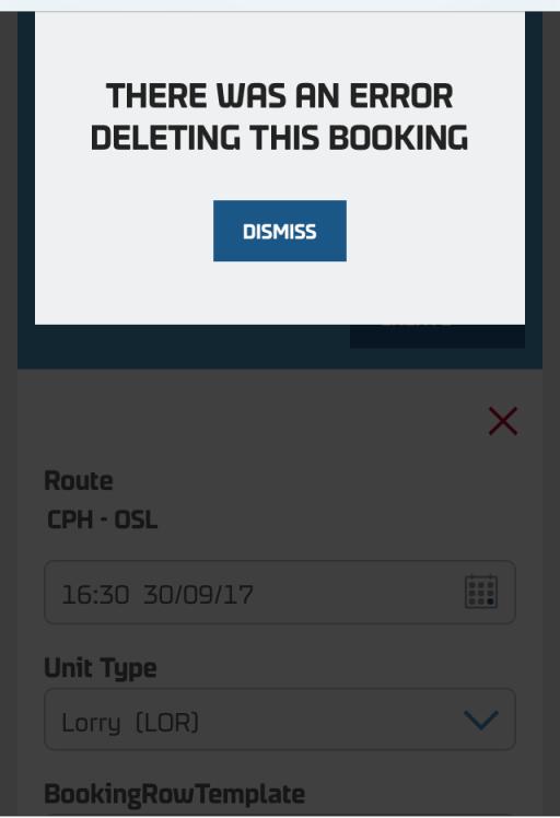 There is a fairly serious technical error with the date picker. On dfds.