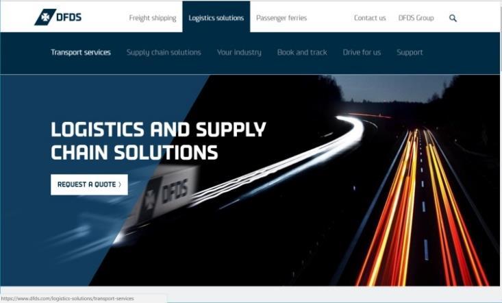 DFDS Homepage: Likes and dislikes Participants felt that the DFDS logistics homepage was professional, modern and easy to navigate.