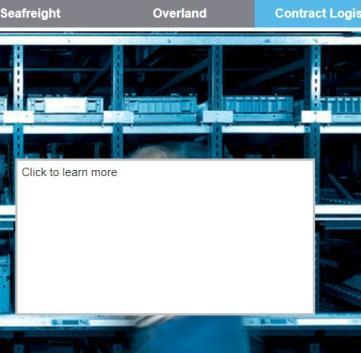 ROBINSON Damco DFDS DSV Kuehne & Nagel The navigation 28% 35% 40% 42% 41% How well homepage is organised 45% 45% 68% 56% 61% Easy navigation One click to get to the important parts of the site.