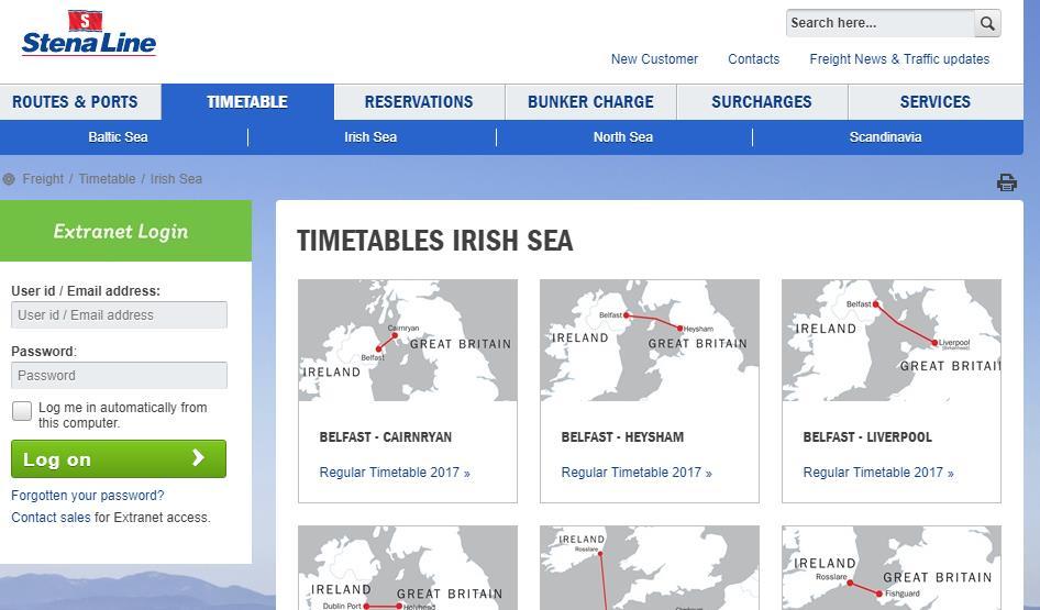 Stena make much better use of maps, to aid those who aren t necessarily familiar with port locations.