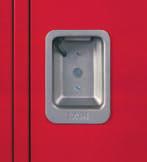 recessed locker handle Single Point Latching System operates with no moving parts. May be subject to additional charge.