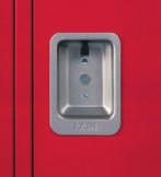 wraparound technology or padlocks. Recessed Handles with finger lift offer added safety and security, clean flush front appearance.