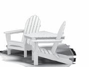 PWS119-4 Seat Classic Adirondack Conversation Set Minimum Required Space: 13' x 13' (4) - AD5030 (1) - RCT38 PWS120-4 Seat