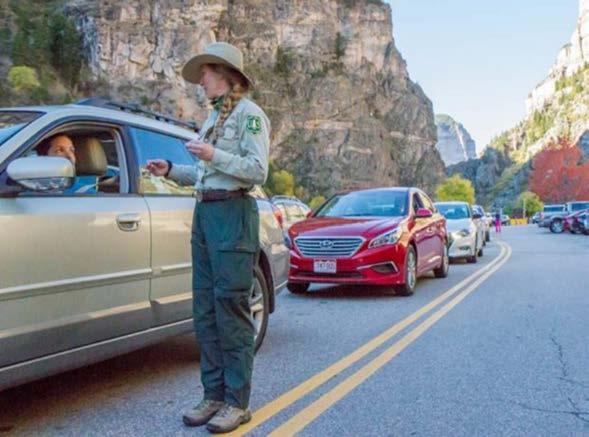 Depending on funding, the USFS manages the parking lot from June through September focusing on the highest visitation days of Friday through Monday.