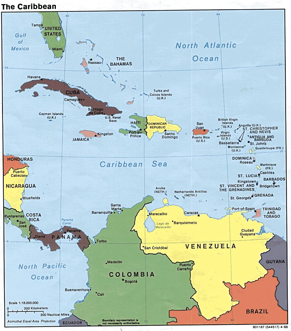 Divided into three island groups Bahamas - smaller islands off the coast of Florida Greater Antilles - Cuba, Jamaica,