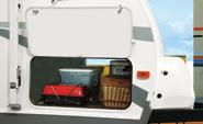 Travel Trailer floor plans feature an LPG cover integrated into the front cap
