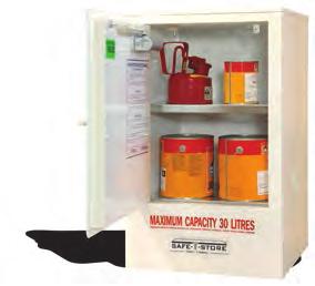 [for mechanical ventilation systems] Distinct safety signs and directions Fully compliant with Australian Standards (AS/NZS 4452:1997) All Safe-T-Store cabinets are shipped on their own
