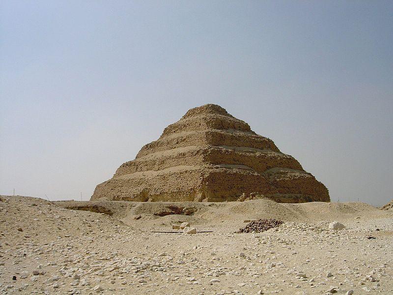 Not all pyramids look alike! The first Egyptian pyramid was a step-pyramid. Step-pyramids have sides that rise up like a staircase and flat tops.