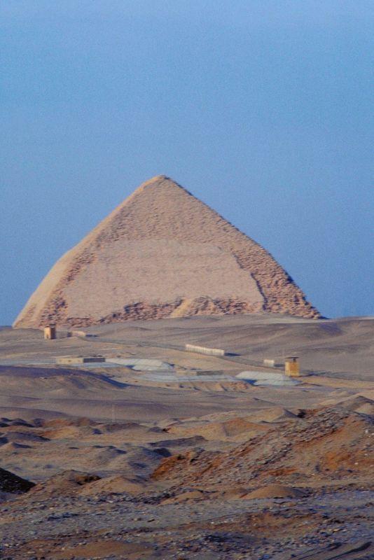 It had six platforms or "steps" and stood about 200 feet high. Each side is about 325 feet long. Djoser's Pyramid was the first tomb in Egypt built of stone instead of mud bricks.