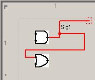 39 Slika 51 Modifikacije linija signala (slike a, b, c, d i e, respektivno) Na slici 51 a prikazana je jedna kombinaciona mreža. U režimu rada grafičkog editora Move Signal (poglavlje 1.1.2.